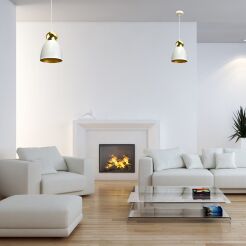 Lampa wisząca TAURUS WHITE/GOLD 1xE27 MILAGRO MLP6215