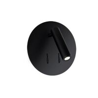 Lampka ścienna FARO AZ3204 czarna, do czytania, wąska tuba umieszczona na ruchomej nóżce