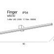 Kinkiet Finger W0232 MAXlight nowoczesna oprawa w kolorze czarnym ip 54 czarny 　 - 2