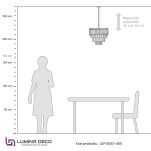 Lampa wisząca MAZINI LDP 6003-400 (BK+GD) Lumina Deco Kryształowa czarna złota 40 cm - 3
