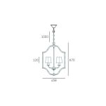 Lampa wisząca New York - P04667AU COSMO Light kształtem przypomina latarnię wykonana w stylu nowojorskim połączonym z klasycznym - 3