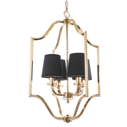 Lampa wisząca New York - P04667AU COSMO Light kształtem przypomina latarnię wykonana w stylu nowojorskim połączonym z klasycznym