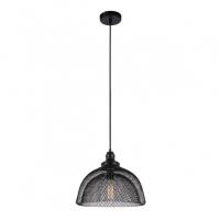 Lampa wisząca Julienne MDM-2546/1L Italux styl vintage lampa ma kolor czarny klosz jest z drutu o nietypowym kształcie