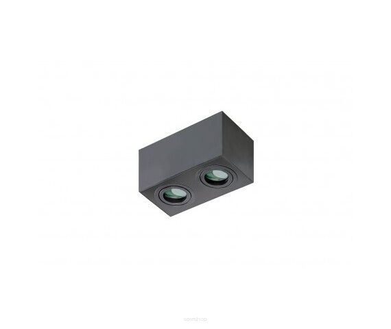 Lampa sufitowa techniczna Plafon Brant 2 square AZ2827 AZzardo czarna oprawa w nowoczesnym stylu podwójna