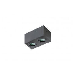Lampa sufitowa techniczna Plafon Brant 2 square AZ2827 AZzardo czarna oprawa w nowoczesnym stylu podwójna