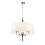 LAMPA WISZĄCA WASHINGTON DOLNA CZEŚĆ WYDŁUŻONA W SZPIC ABAŻUR  W KOLORZE BIAŁYM W KSZTAŁCIE RONDACOSMO LIGHT P05922WH - 2