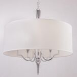 LAMPA WISZĄCA WASHINGTON DOLNA CZEŚĆ WYDŁUŻONA W SZPIC ABAŻUR  W KOLORZE BIAŁYM W KSZTAŁCIE RONDACOSMO LIGHT P05922WH - 3