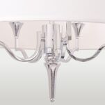 LAMPA WISZĄCA WASHINGTON DOLNA CZEŚĆ WYDŁUŻONA W SZPIC ABAŻUR  W KOLORZE BIAŁYM W KSZTAŁCIE RONDACOSMO LIGHT P05922WH - 5