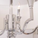 LAMPA WISZĄCA WASHINGTON DOLNA CZEŚĆ WYDŁUŻONA W SZPIC ABAŻUR  W KOLORZE BIAŁYM W KSZTAŁCIE RONDACOSMO LIGHT P05922WH - 6