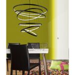 Lampa wisząca WHEEL 6 LONG DIMM AZ2990 nowoczesny styl w kolor chrom 6 okręgów o różnej średnicy ściemnialna bez pilota - 3