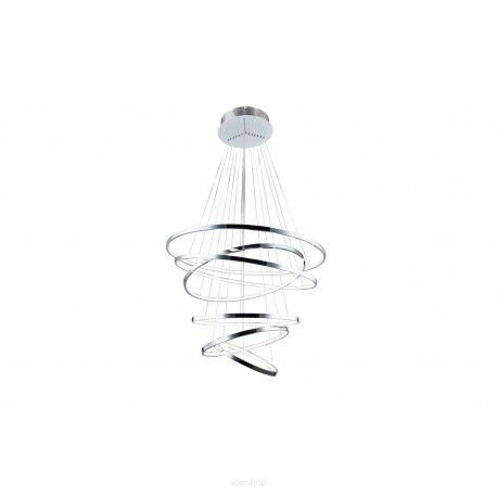 Lampa wisząca WHEEL 6 LONG DIMM AZ2990 nowoczesny styl w kolor chrom 6 okręgów o różnej średnicy ściemnialna bez pilota