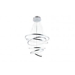 Lampa wisząca WHEEL 6 LONG DIMM AZ2990 nowoczesny styl w kolor chrom 6 okręgów o różnej średnicy ściemnialna bez pilota