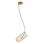 Lampa wisząca COCO MDM-3941/1 GD Italux NOWATORSKA LAMPA SZKLANY KLOSZ W 