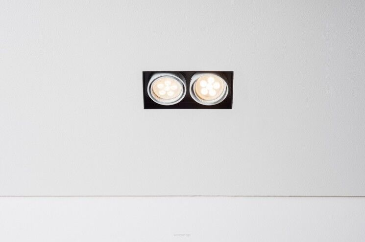 Lampa wpuszczana Tweet 50.2 GU10 Trimless Labra  4.1143  wpuszczana podwójna prostokąt techniczna różne kolory wykończenia