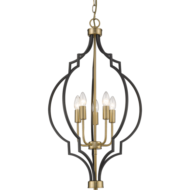 LAMPA WISZĄCA Nashville fantazyjny kształt  czarno-złota COSMO LIGHT P05186BK AU