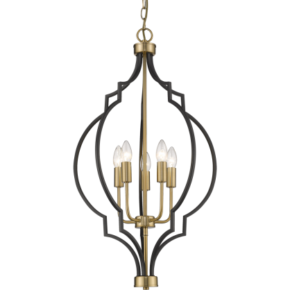 LAMPA WISZĄCA Nashville fantazyjny kształt  czarno-złota COSMO LIGHT P05186BK AU