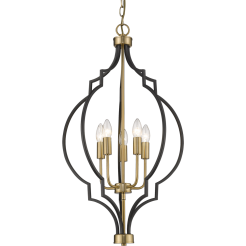 LAMPA WISZĄCA Nashville fantazyjny kształt  czarno-złota COSMO LIGHT P05186BK AU