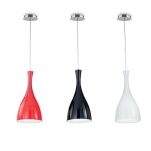 Lampa wisząca Olimpia SP1 NERO Ideal Lux  012919 klosz z dmuchanego szkła w kolorze czarnym - 2