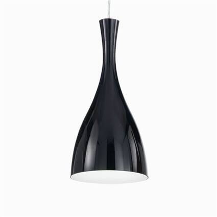 Lampa wisząca Olimpia SP1 NERO Ideal Lux  012919 klosz z dmuchanego szkła w kolorze czarnym