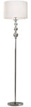 Lampa podłogowa Rea RLL93163-1W Zuma Line biały okrągły abażur podstawa chromowana kryształowe kule - 2