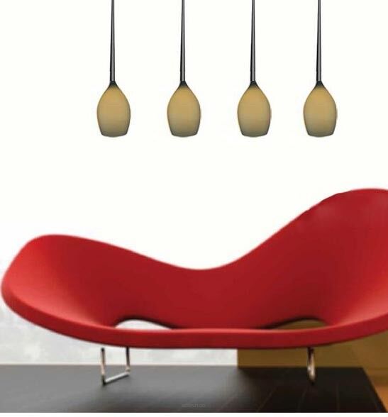 Lampa wisząca Izza 4 oliwkowa AZzardo MD1288B-4M AZ1228 oliwkowe szklane klosze nowoczesny