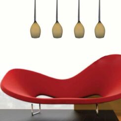 Lampa wisząca Izza 4 oliwkowa AZzardo MD1288B-4M AZ1228 oliwkowe szklane klosze nowoczesny