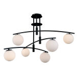 Lampa wisząca Senai PND-31322-6A-SB Italux Czarno-biała nietypowa - 2