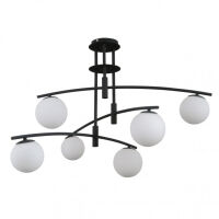 Lampa wisząca Senai PND-31322-6A-SB Italux Czarno-biała nietypowa