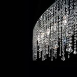 Lampa wisząca Rain SP5  Ideal Lux 008363  posiada eliptyczną oprawę wykonaną z chromowanego metalu Klosze tworzą wisiorki  zakończone kryształowymi kroplami - 2