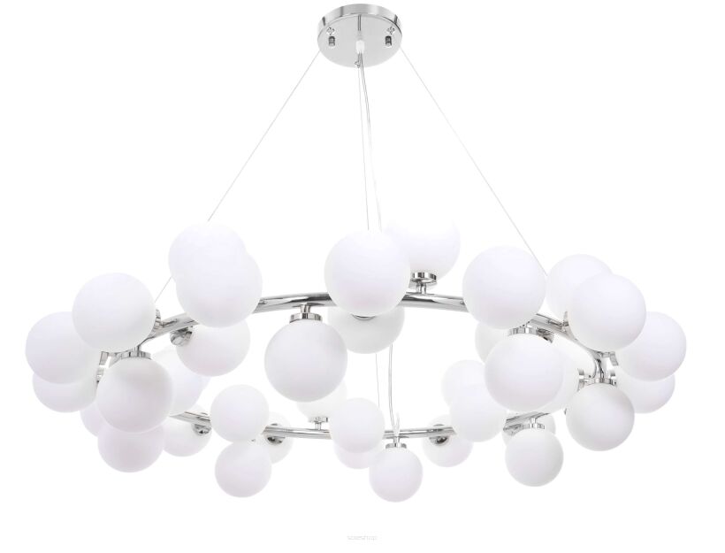 Lampa wisząca MARSIADA LDP 6033-40 (CHR) Lumina Deco Nowoczesna chrom białe klosze