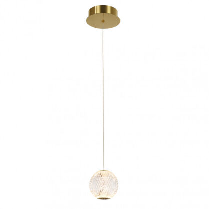 Lampa wisząca Rosario PND-12220121-1A-GD Kula średnica 12 cm złote wykończenie