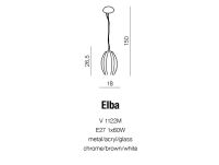 Lampa wisząca Elba  AZzardo V1122M AZ0158 wykonana jest z chromowanego metalu, akrylu oraz szkła - 4