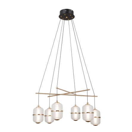 Lampa wisząca Alani PND-34375-6-BK Italux