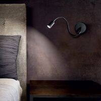 Kinkiet Focus AP1 LED Ideal Lux 097190 do czytania wykonany z metalu w kolorze czarnym posiada ruchome ramię