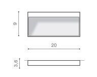 Lampa ścienna CASORIA SLIM AZ4368 Azzardo zewnętrzny prostokątny szary - 2