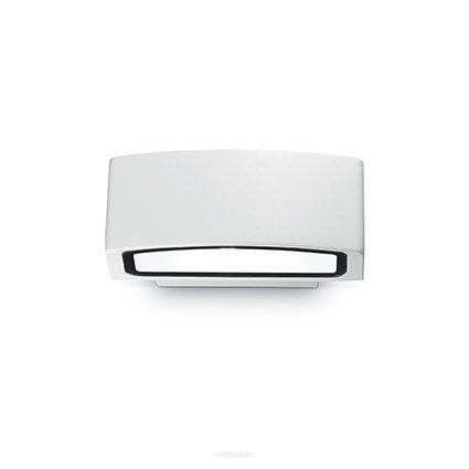 Kinkiet Andromeda AP1 Ideal Lux  066868  szerokość  22cm  ma podwójny klosz  górny i dolny z przezroczystego szkła ma kolor biały IP55