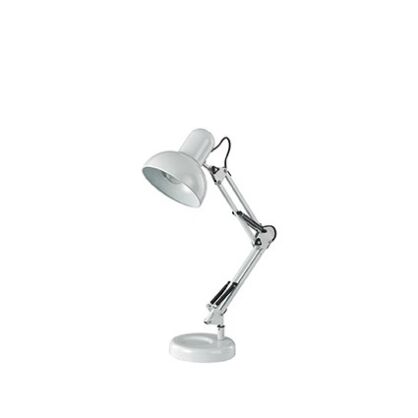 Lampa biurkowa KELLY TL1 BIAŁY Ideal Lux  108117   Lampa techniczna emaliowana jest na kolor biały środek biały przegubowe ramię regulowny dyfuzor