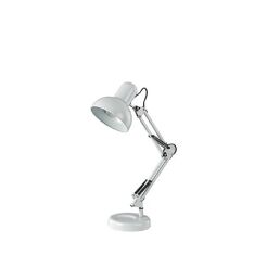Lampa biurkowa KELLY TL1 BIAŁY Ideal Lux  108117   Lampa techniczna emaliowana jest na kolor biały środek biały przegubowe ramię regulowny dyfuzor