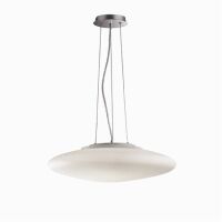 Lampa wisząca Smarties SP3 D50 Ideal Lux  032009  Klosz wykonany jest z matowego dmuchanego szkła metalowa rama w kolorze chromu elipsa
