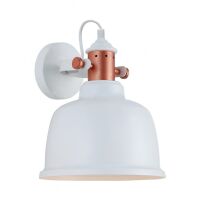 LAMPA ścienna kinkiet Italux Treppo MBM-2987/1 W wykonana jest ze stali o białym wykończeniu nowoczesna