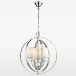 Lampa wisząca BERLIN P03967CH COSMO light NOWOCZESNA 3 obrotowe obręcze kolor CHROMU abażur - 2