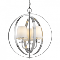 Lampa wisząca BERLIN P03967CH COSMO light NOWOCZESNA 3 obrotowe obręcze kolor CHROMU abażur