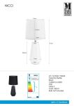Lampa stołowa nicci Markslojd 106624 czarna ceramiczna podstawa - 2