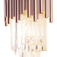 Lampa ścienna kinkiet Vogue Maxlight W0227 elegancki wykonany ze złotych rurek oraz szkła   