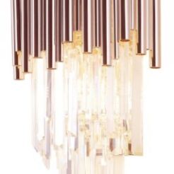 Lampa ścienna kinkiet Vogue Maxlight W0227 elegancki wykonany ze złotych rurek oraz szkła   