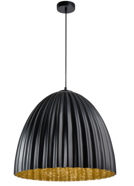 Lampa wisząca TELMA 70 SIGMA 32027 KARBOWANA CZARNA ZŁOTA