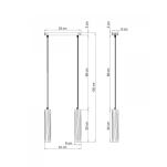 LAMPA  WISZĄCA LINO 3  DREWNIANE TUBY NA CZARNEJ  PODŁUŻNEJ PODSUFITCE PROSTA ELEGANCKA SL.0638 SOLLUX - 4
