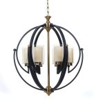Lampa wisząca BERGEN LDP 1232-6 (BK+MD) Lumina Deco loftowa  - 3