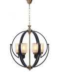 Lampa wisząca BERGEN LDP 1232-6 (BK+MD) Lumina Deco loftowa  - 4