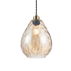 Lampa wisząca EILEEN barwione szkło koniak ENDON 60298 